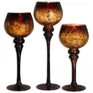 World Menagerie 3 Piece Glass Candle Holder Set WRMG2999